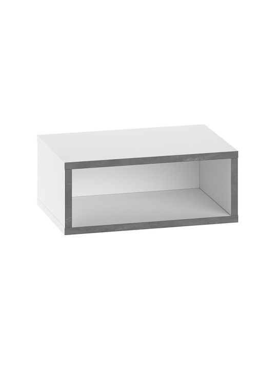 Κομοδίνο Brik Ξύλινο Λευκό 45x30x18cm