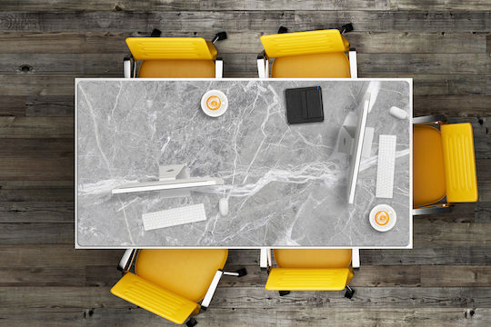 Schreibtischunterlagen Vinyl Design Haltbarkeit Graues Marmor 90x45 cm