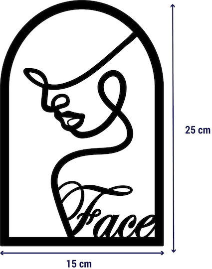 Face Line Art– Μεταλλική Πινακίδα Ανοξειδωτο-ατσαλι-inox
