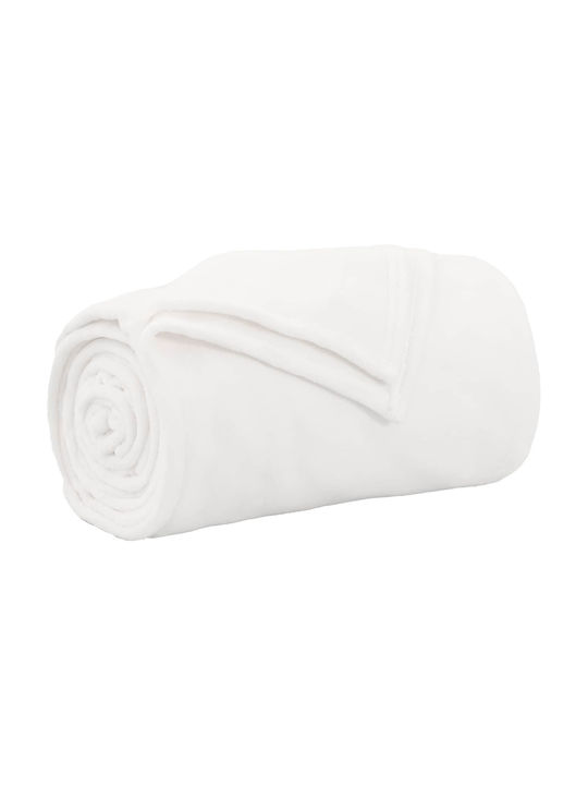 vidaXL vidaXL Sofa Throw 2 Seater Fleece 220x240cm White