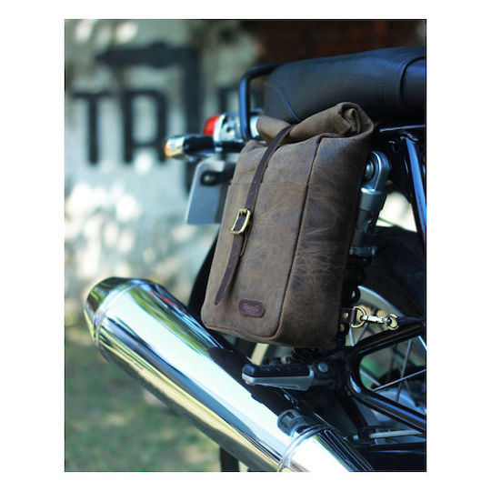 Trip Machine Mini Backpack Saddlebag Motorcycle Case 3.3 Liter Tobacco