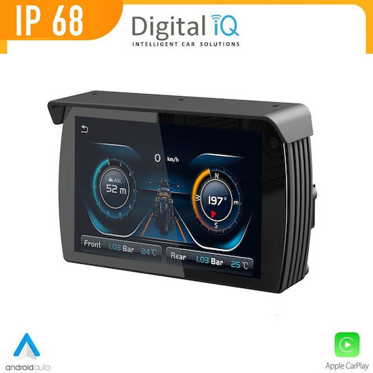 Digital IQ PNA 5500_CPA 5.5-инчов Мотоциклетен Carplay-Android Авто TPMS 2 DVR Камери