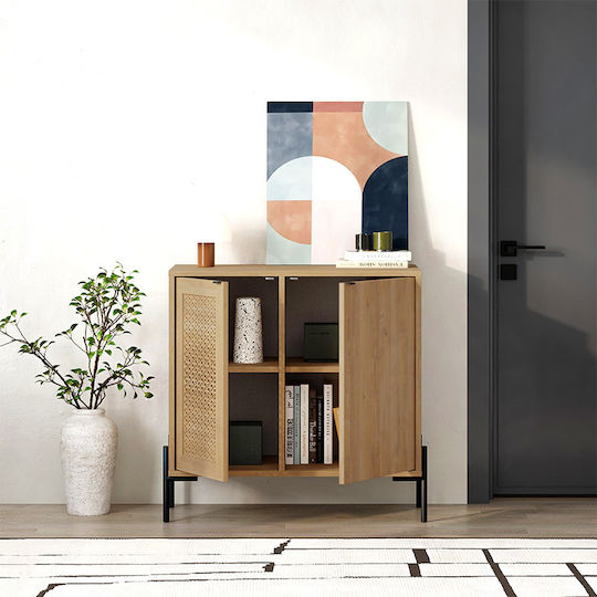 Μπουφές Naive από Ξύλο & Μέταλλο Sapphire Oak 80x40x80cm Μπουφές Naive από Ξύλο & Μέταλλο Sapphire Oak 80x40x80cm