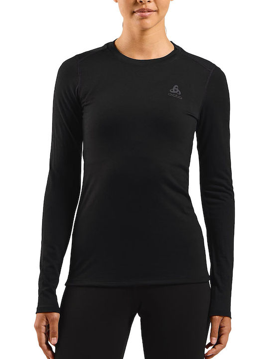 Odlo Damen Thermo Langarmshirt Schwarz