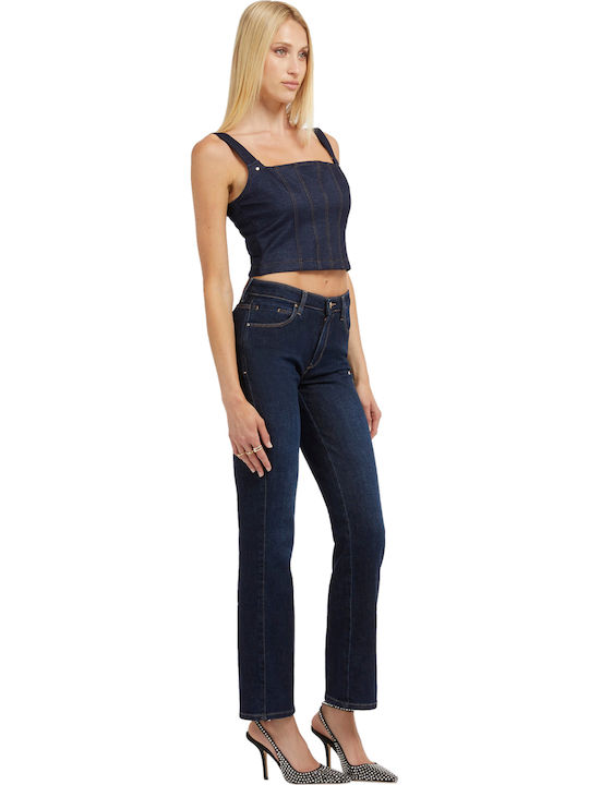 Women's Blouse Corset Sleeveless Navy Blue