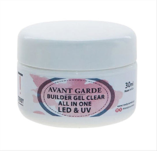 Trendy Color Cosmetics Builder Gel Νυχιών Avant Garde Builder Uv All In One CLEAR 30ml