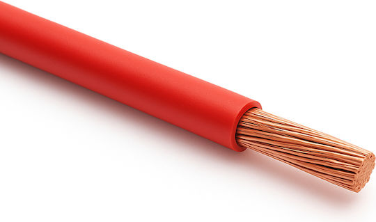 Redled Cablu De Alimentare Tip NYAF Cu Diametru Cablu 1x6mm² În Culoare Roșie 100m Flexibil