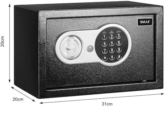 Bakaji Safe with Digital Lock L31xW20xH20cm 02662560