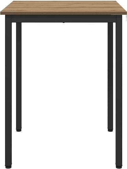 Artisan Dining Room Table Wooden with Metal Frame 60x60x75cm