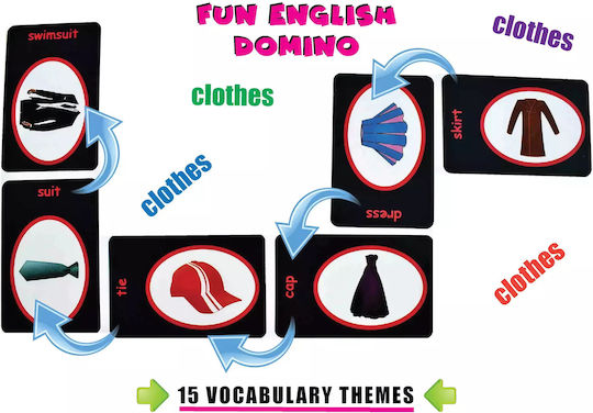 Настолна игра Fun Domino English Part I за 1+ играчи 7+ години (EN) Creativo