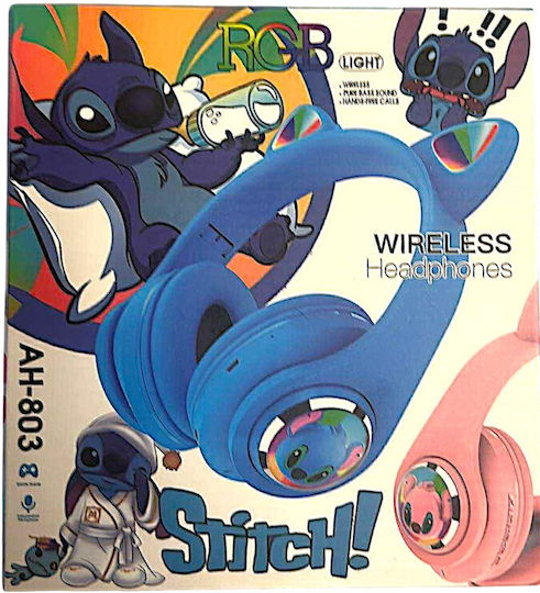 AH-830 Stitch Bluetooth Wireless On Ear Headphones Blue