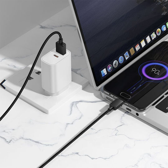 Borofone Regular USB 2.0 to micro USB Cable Μαύρο 1m 1τμχ