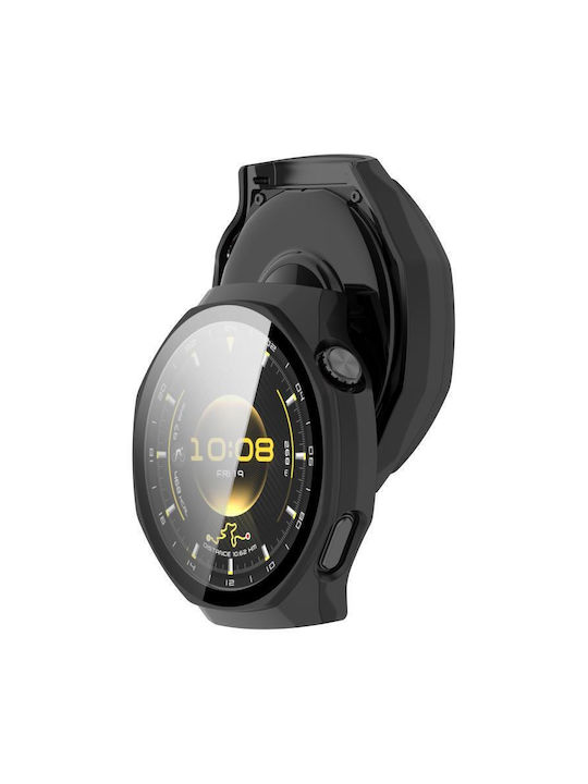 Пластмасов Калъф със Стъкло в Черен цвят за Huawei Watch GT 6 Pro