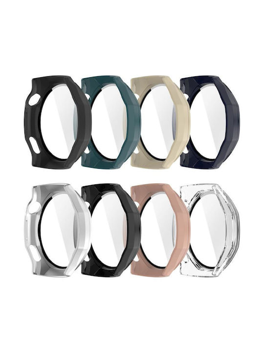 Пластмасов Калъф със Стъкло в Черен цвят за Huawei Watch GT 6 Pro