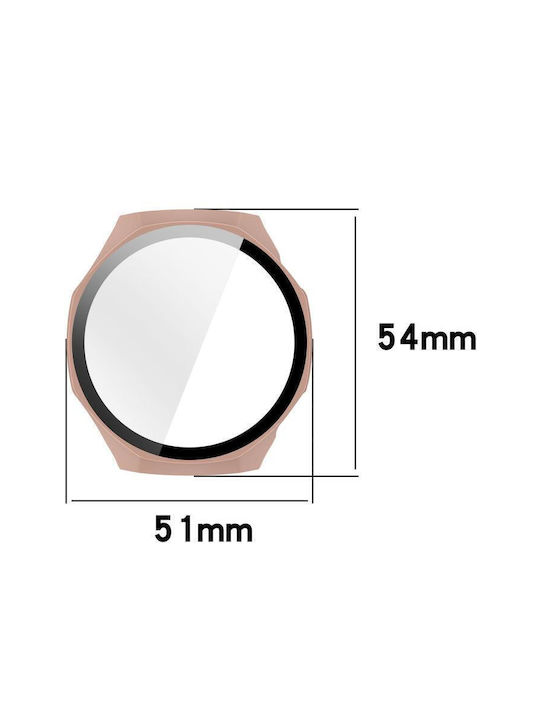 Πλαστική Θήκη με Τζαμάκι σε Ροζ χρώμα για Huawei Watch GT 6 Pro