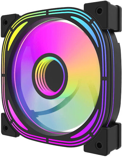 Darkflash Infinity Reverse Blade Case Fan 120mm 1600rpm 65cfm with ARGB Lighting