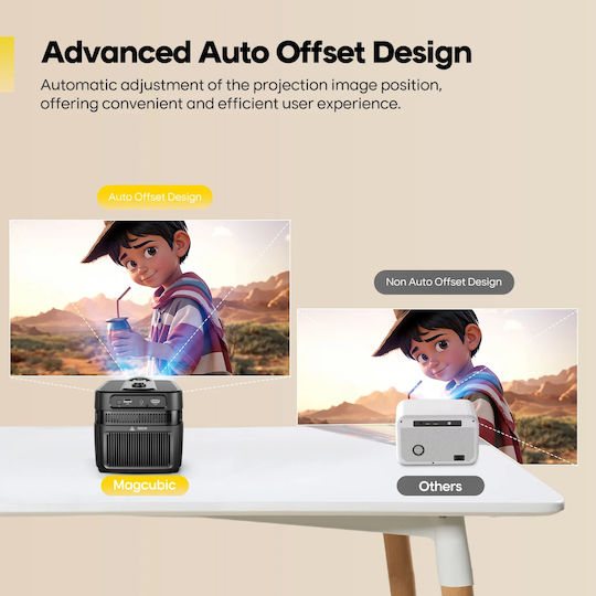 Magcubic HY450C Mini Projector LCD Full HD με Wi-Fi και Ενσωματωμένα Ηχεία