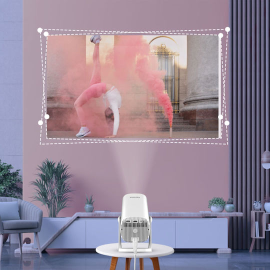 Philips NeoPix 250 Smart NPX250/INT Projektor LCD LED-Lampe mit Wi-Fi und Eingebauten Lautsprechern Weiß