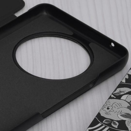 Case Honor Magic4 Lite Skyddar Innovation Efold Book Type Set Sticker Black