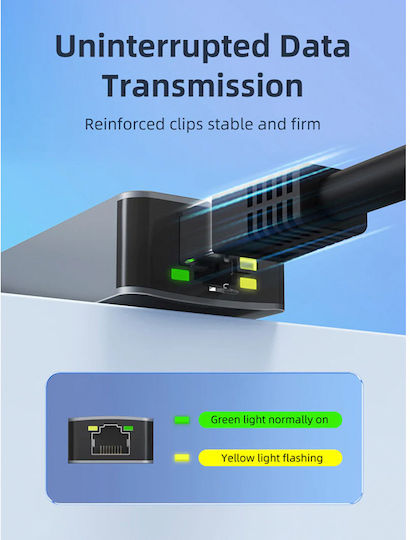 Cabletime CML100 USB Netzwerkadapter mit Verkabelter Ethernet Verbindung