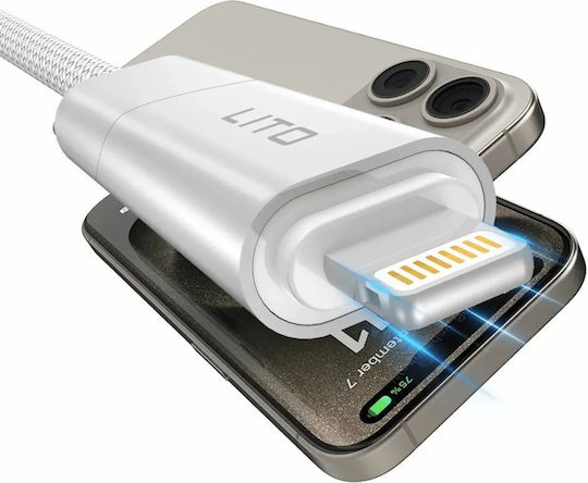 Lito Магнитен USB към Lightning / Type-C Кабел 5Спецификация Черен
