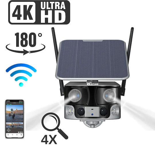 Taggo CAM4KWIDE IP Termică Cameră Duală de Supraveghere Wi-Fi/4G 4K Rezistentă la Apă cu Baterie și Comunicare Bidirecțională
