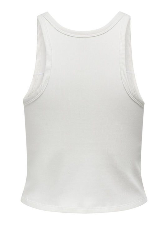 Velma Γυναικείο Αθλητικό Crop Top Αμάνικο Λευκό
