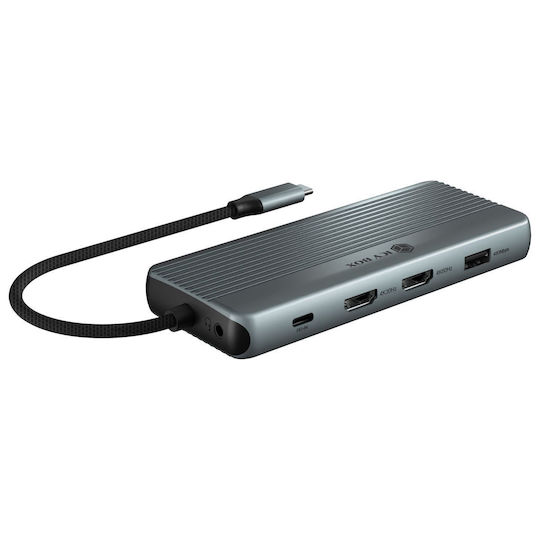 Icy Box USB-C Stație de andocare cu HDMI 4K PD Ethernet Gri (IB-DK4062-CPD)
