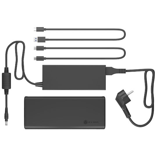 Icy Box USB-C Docking Station με HDMI/DisplayPort 4K PD Ethernet Μαύρο (IB-DK7401-CU31)