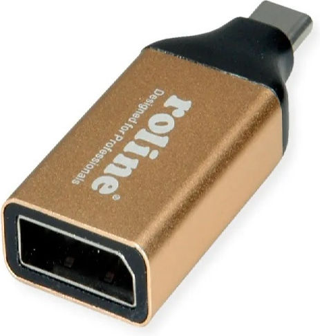 Roline Convertor USB-C masculin în DisplayPort feminin Auriu 1buc 12.03.3232-10