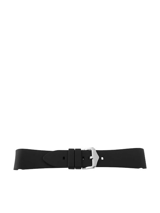 New Era Καουτσούκ Λουράκι Μαύρο 24mm
