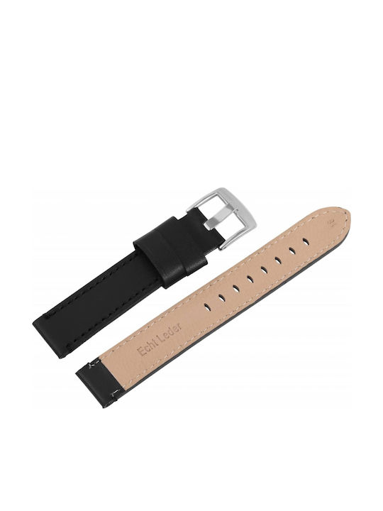 Steinmeister Leather Strap Black 22mm