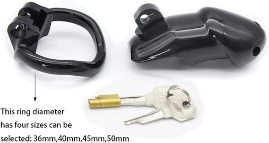 Smd Encaged Chastity Male Penis Cage Adjustable 4 Pieces Fits Hidden Lock & Hollow Design Black
