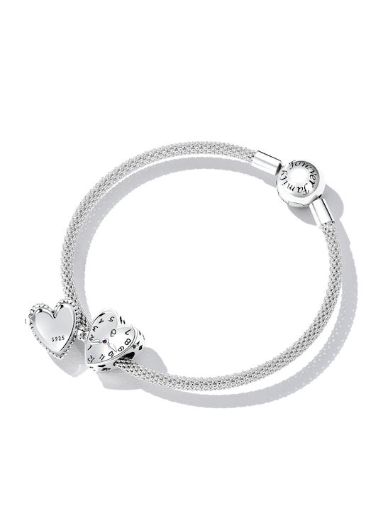 Daskalakis Heart Charm in Silver