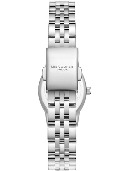 Lee Cooper Γυναικείο Ρολόι 24mm Μπαταρίας με Ασημί Μεταλλικό Μπρασελέ
