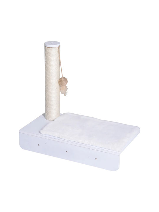Bed Shelf Ονυχοδρόμιο Λευκό Επιτοίχιο 55x30x50εκ.