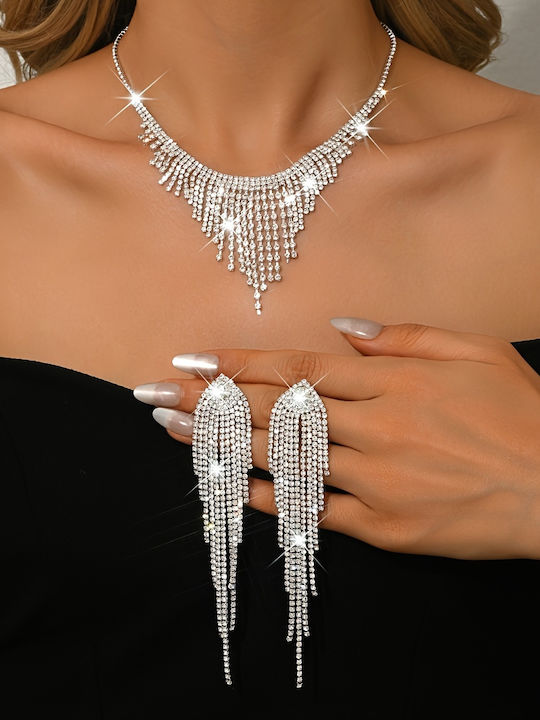 Set cu Colier & Cercei Placat cu aur Set cu Colier & Cercei Placat cu aur