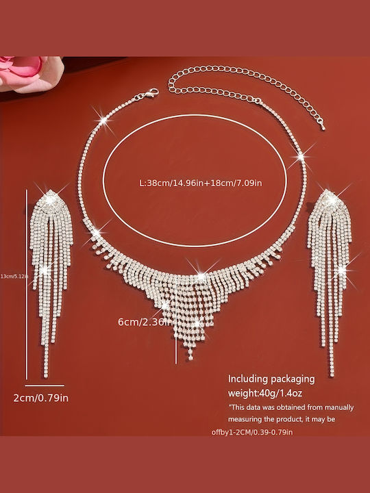 Set with Necklace & Earrings Gold Plated