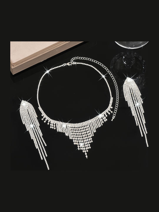 Set with Necklace & Earrings Gold Plated