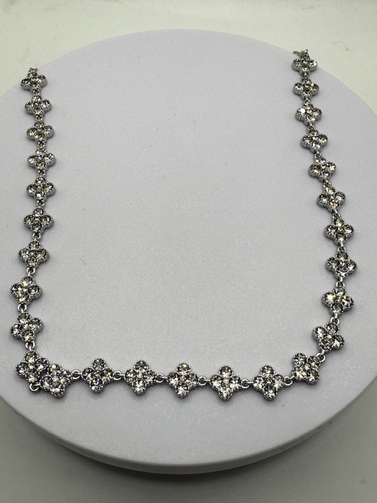 Elemar Set mit Halskette & Armband aus Stahl mit Steinen