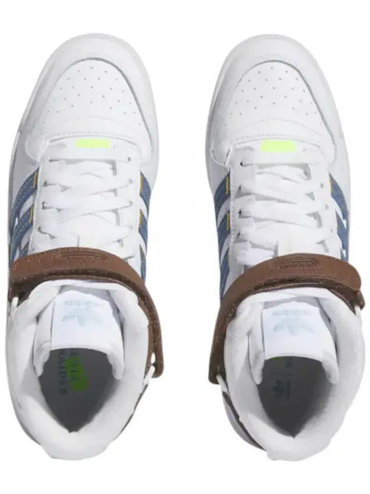 X Ksenia Schnaider Forum Mid Pentru Femei Tip Botine Albe