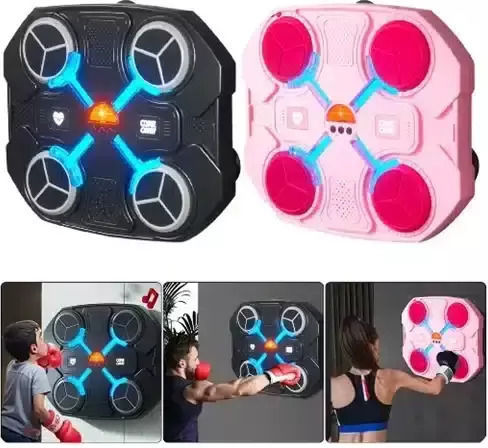 Wall-Mounted Boxing Training Device – Musical Boxing Target Black