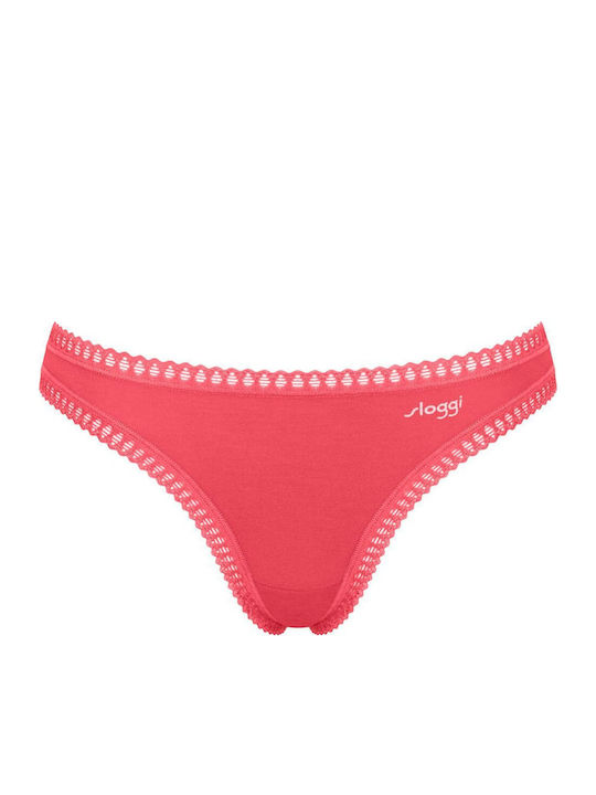 Βαμβακερά Women's String 3Pack Salmon, Coral, Printed
