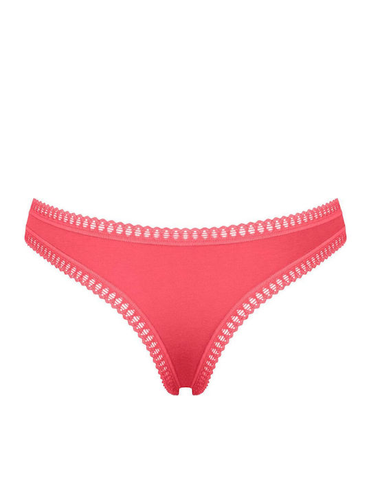 Βαμβακερά Women's String 3Pack Salmon, Coral, Printed