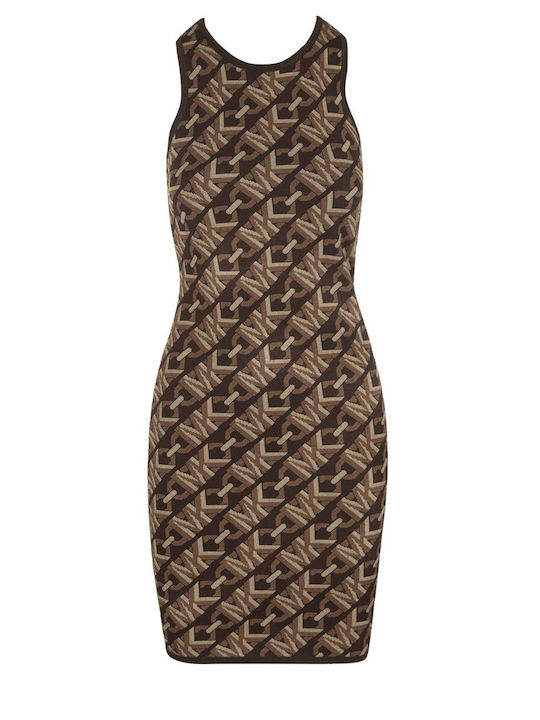 Empire Logo Summer Mini Knitted Jacquard Tank Dress