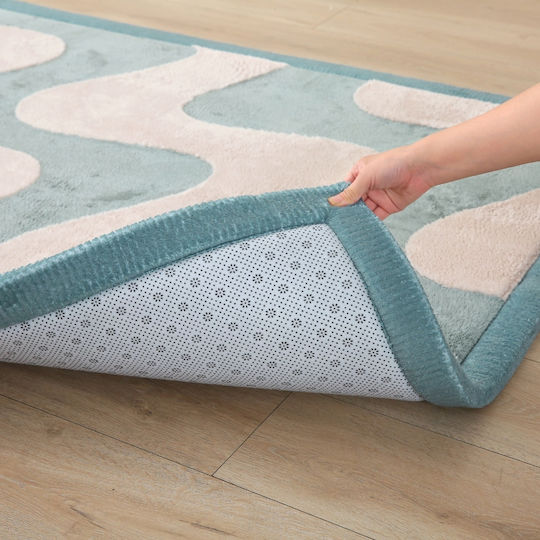 Hakuna Matte Χειροποίητο Παιδικό Χαλί Γαλάζιο 200x150cm Πάχους 25mm
