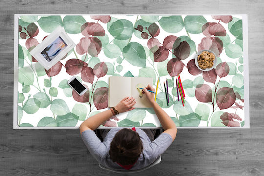 Vinyl-Schreibtischunterlage Tastatur Maus XL Blumenmuster 90x45 cm