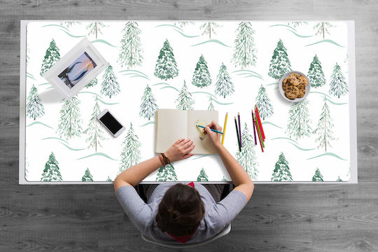 Vinyl Desk Pad Keyboard Mouse Winter Tree 90x45 Cm