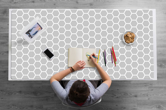Tulup Σουμέν Γραφείου Vinylmatte Design Schutz Schreibtisch Stück Honig 90x45 cm