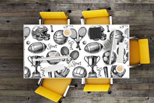Desk Pad Comfortable Use Keyboard Mouse Sports Themes 90x45 Cm